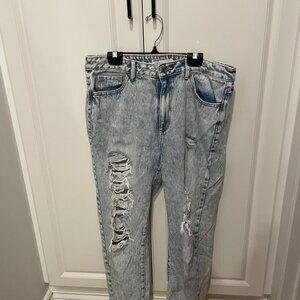 Garage Women's Ripped Mom Jeans- Sz 11